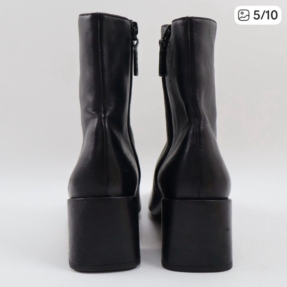 Vince Black Leather Ankle Booties - Picture 3 of 7